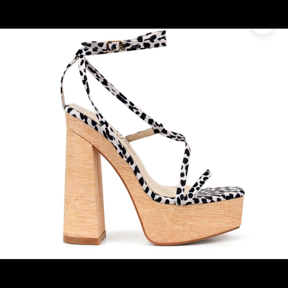 Leopard Print Platform Sandals
